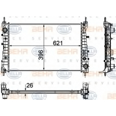 8MK 376 756-511 HELLA Радиатор, охлаждение двигателя