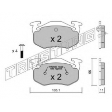 040.1 TRUSTING Комплект тормозных колодок, дисковый тормоз