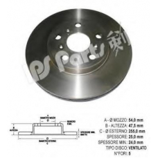 IBT-1258 IPS Parts Тормозной диск