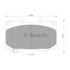 0 986 AB2 379 BOSCH Комплект тормозных колодок, дисковый тормоз