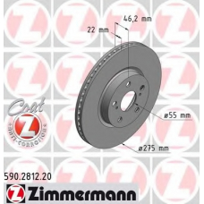 590.2812.20 ZIMMERMANN Тормозной диск