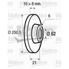 186109 VALEO Тормозной диск