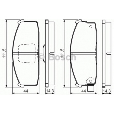 0 986 494 534 BOSCH Комплект тормозных колодок, дисковый тормоз