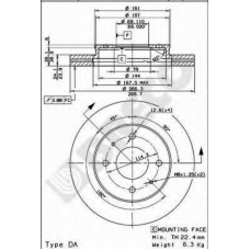 BS 8077 BRECO Тормозной диск