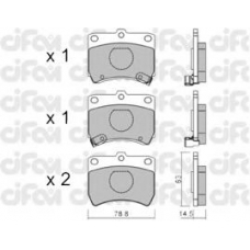 822-370-0 CIFAM Комплект тормозных колодок, дисковый тормоз