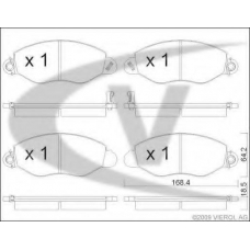 V25-8113 VEMO/VAICO Комплект тормозных колодок, дисковый тормоз