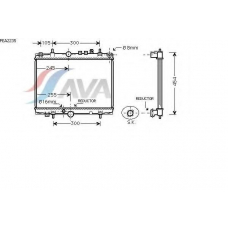 PEA2235 AVA Радиатор, охлаждение двигателя