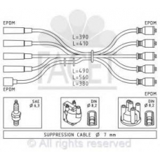 4.8429 FACET Комплект проводов зажигания