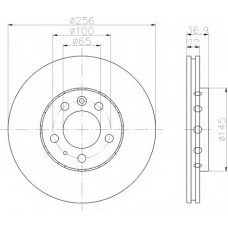 8DD 355 107-591 HELLA Тормозной диск