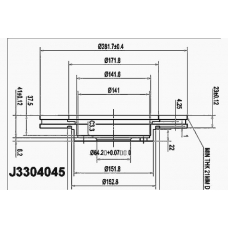 J3304045 NIPPARTS Тормозной диск