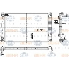 8MK 376 749-431 HELLA Радиатор, охлаждение двигателя