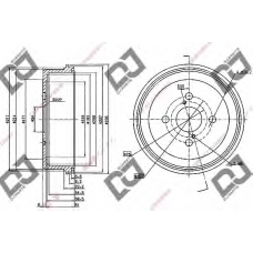 BR1082 DJ PARTS Тормозной барабан