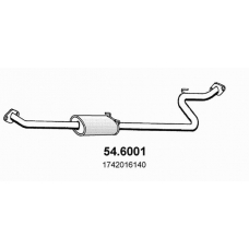 54.6001 ASSO Средний глушитель выхлопных газов