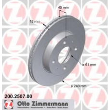 200.2507.00 ZIMMERMANN Тормозной диск