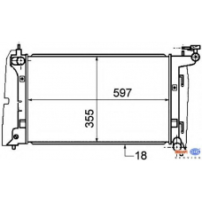 8MK 376 775-441 HELLA Радиатор, охлаждение двигателя