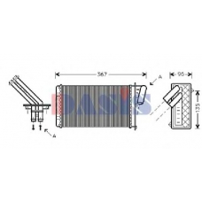 189190N AKS DASIS Теплообменник, отопление салона