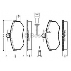 0 986 TB2 504 BOSCH Комплект тормозных колодок, дисковый тормоз