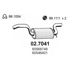 02.7041 ASSO Глушитель выхлопных газов конечный