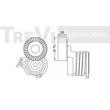 SK009870/4 SK Натяжная планка, поликлиновой ремень