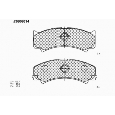 J3606014 NIPPARTS Комплект тормозных колодок, дисковый тормоз