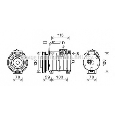 CRK117 AVA Компрессор, кондиционер
