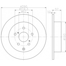 8DD 355 114-371 HELLA Тормозной диск