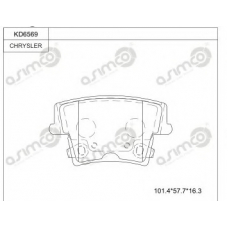 KD6569 ASIMCO Комплект тормозных колодок, дисковый тормоз