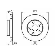 0 986 478 631 BOSCH Тормозной диск