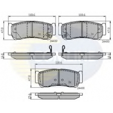 CBP31714 COMLINE Комплект тормозных колодок, дисковый тормоз