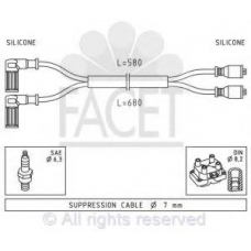 4.8351 FACET Комплект проводов зажигания