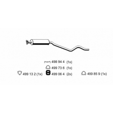 032100 ERNST Предглушитель выхлопных газов