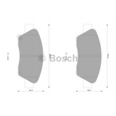 0 986 AB1 078 BOSCH Комплект тормозных колодок, дисковый тормоз