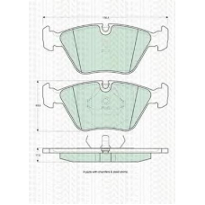 8110 10001 TRIDON Brake pads - front