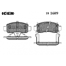181609 ICER Комплект тормозных колодок, дисковый тормоз
