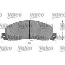 598086 VALEO Комплект тормозных колодок, дисковый тормоз