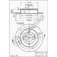 08.5443.60 BREMBO Тормозной диск