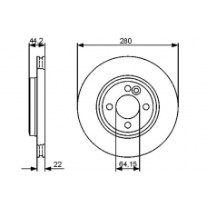 0 986 479 437 BOSCH Тормозной диск