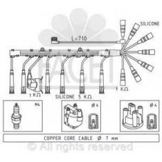 4.8597 FACET Комплект проводов зажигания