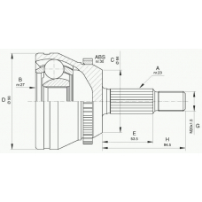 CVJ5660.10 OPEN PARTS Шарнирный комплект, приводной вал