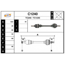 C1240 SNRA Приводной вал