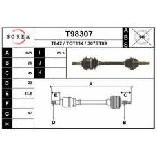 T98307 EAI Приводной вал