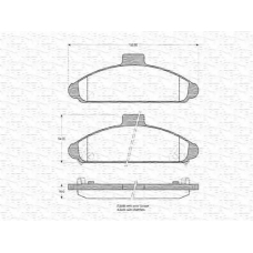 363702160577 MAGNETI MARELLI Комплект тормозных колодок, дисковый тормоз