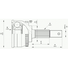 CVJ5522.10 OPEN PARTS Шарнирный комплект, приводной вал