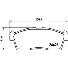 8DB 355 015-731 HELLA PAGID Комплект тормозных колодок, дисковый тормоз