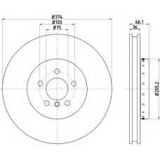 MDCB2588R MINTEX Тормозной диск