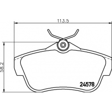 8DB 355 013-421 HELLA PAGID Комплект тормозных колодок, дисковый тормоз