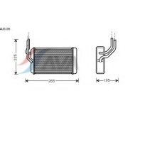 AU6105 AVA Теплообменник, отопление салона