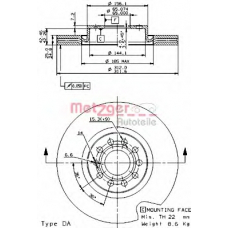 6972.10 METZGER Тормозной диск