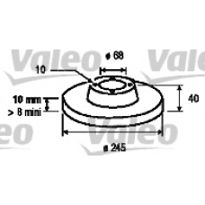 186807 VALEO Тормозной диск