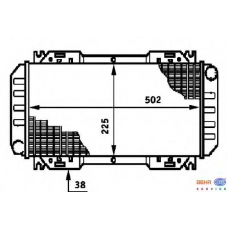 8MK 376 720-091 HELLA Радиатор, охлаждение двигателя